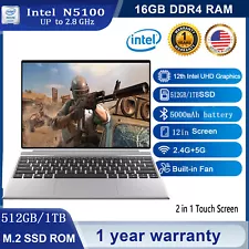 2 in 1 TOUCH SCREEN LAPTOP INTEL 16GB RAM 512GB/1TB SSD WINDOWS 11 FAST CHEAPAP