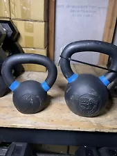 13LB & 26LB Kettlebell Set Hand Weights 39LBs Pounds Total Cast Iron