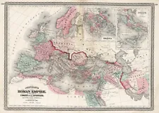 1870 Map Roman Empire in the Time of Christ his Apostles St. Paul Poster Print