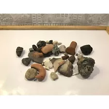 Vintage rocks, mosaics, pumice, and fossil shells from Mediterranean and Zoar