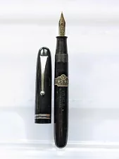 vtg Nos Ebonite CT Well Eyedropper Valve Fountain Pen - Steel F Flex Nib