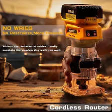 Cordless Palm Router for DEWALT 20V MAX Battery, Woodworking Trimmer/ NO Battery