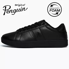 Penguin Original MEMORY FOAM "Triple Black" Mens Casual Designer Smart Trainers