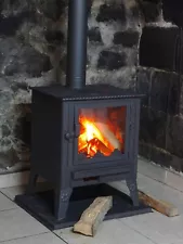 Large Fireplace, Wood Burning Stove with Cast Iron Grate, Living Room Warming