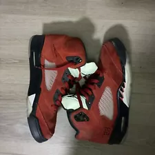 Size 9.5 - Air Jordan 5 Retro Raging Bull Red Suede