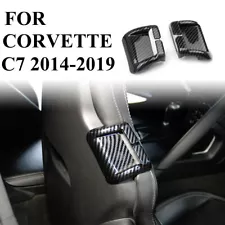 Carbon fiber seat belts brackets molding trim Cover for Chevrolet Corvette C7