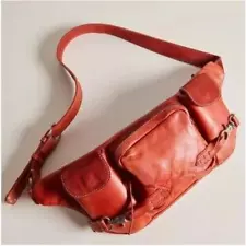 Free People We The Free Little Rivers Sling Belt Bag Fired Brick NEW