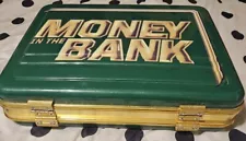 WWE MONEY IN THE BANK REPLICA COMMEMORATIVE BRIEFCASE GREEN Used Good Condition