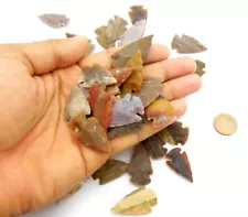 70 PCS LOT OF ARROWHEADS SPEARHEAD BOW POINTS HUNTING FLINT STONE COLLECTION