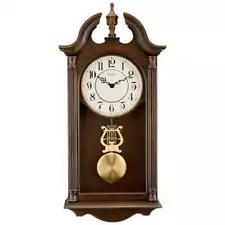 20.5 in. H x 9.75 in. W Pendulum Chime Wall Clock