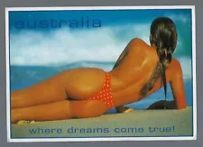 Australia "Bikini Model" 1997 Postcard Posted w/95 Cent Australian Stamp 4x6