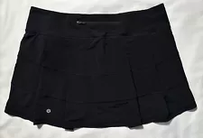 EUCðLululemon Pace Rival Skirt *Tall 4-way Stretch Size 10 Tall Black Lined