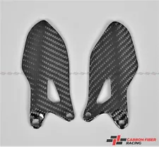 Ducati Monster 696, 796, 1100, 1100 EVO Heel Plates - 100% Carbon Fiber