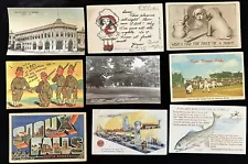 1000 Vintage Postcards Large Lot View Topical Greeting Comic Roadside 1906-60s