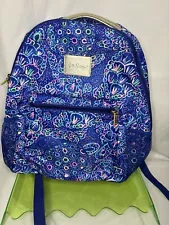 Lilly Pulitzer Blue Laps Lazuli Take It slow Backpack Retired / repaired