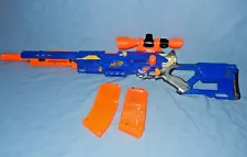 NERF N-Strike LONGSTRIKE CS-6 Sniper Rifle Dart Gun w 2 Magazines & Scope