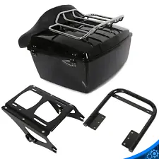 King Tour Pack Luggage Trunk w/ Rack Bracket For Harley Street Road Glide 09-13