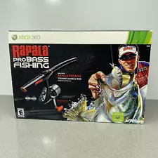 Xbox 360 Rapala Pro Bass Fishing Game With Fishing Rod Controller New Sealed