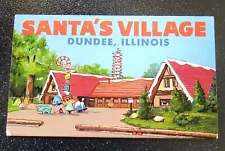 Vintage Santa's Village Amusement Park Dundee IL. Postcard Folder AMPHIBICAR