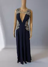 Patricia Bonaldi Couture Embroidered Long Gown Dress US 4 BR 36 MSRP $5500