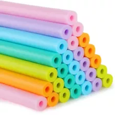 30 Pcs Hollow Pool Noodles Bulk 39 inch Bright Foam Swim Noodles Large Pool F...