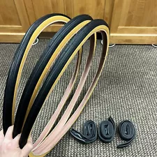 3X BICYCLE TIRES 24 X 1-1/4 FOR SCHWINN TOWN AND COUNTRY TRI-WHEELER S-5 S-6 GW