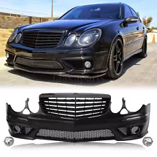 E63 Amg Style Front Bumper W/Grill W/Fog lights for Mercedes Benz E-Class 03-09