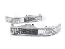 DEPO Pair Chrome Clear Bumper Signal Lights For 1989-1992 Toyota Supra Mk.3 III