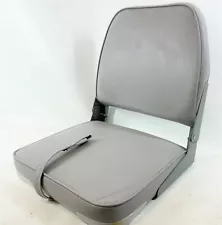 16" ATWOOD MARINE 98395GY Gray Upholstered Low Back Padded Portable Boat Seat