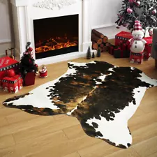 Faux Cowhide Rug Premium Cow Print Rugs for Bedroom, Large Cow Hide Area Rug, Fa