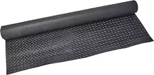 Rubber-Cal Diamond-Plate Rubber Flooring Rolls - 3 mm x 4 ft x 2 ft Rolls -