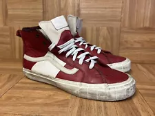 RAREð¥ VANS Taka Hayashi Rising Sun Leather Red White Skateboarding Shoes Sz 11