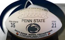 PENN STATE NITTANY LIONS 2023 ROSE BOWL CHAMPIONS SOUVENIR FOOTBALLS WITH TYPO