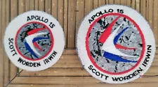 APOLLO 15 NASA Lot Of 2 Mission Patches 4" & 3" borderless FREE SHIPPING!