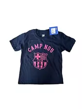 Barcelona Football T-Shirt Kid's Camp Nou Crest T-Shirt - New