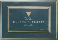 1933 Hudson Super Six Pacemaker Auto Models Color Sales Folder Original