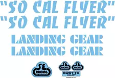 SE Bikes So Cal Flyer Decal Set - Blue, Durable Stickers for Customization