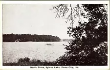 North Shore Sylvan Lake Rome City Indiana IN UNP WB Postcard Auburn Card Co T17