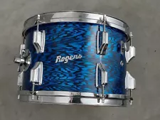 New ListingROGERS HOLIDAY 8X12 BLUE ONYX TOM DRUM for your set, EXCELLENT!