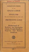 Constitution Grand Lodge Statutes Brotherhood Railway Steamship 1955 CPC4