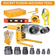 Socket Fusion Welding Tool PE HDPE PPR Plastic Pipe Welder Metric 16-63mm USplug