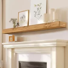 Fireplace Mantel Handmade, 3'' Thick Wall Decor Long 60x3x8-hollow Wood