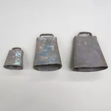 New ListingVintage Metal Cow Livestock Bell Lot Small Med Large - Antique Rustic Farm Decor