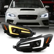 [Hyber White x Amber Yellow]Sequential Projector Headlamps SET For 2015-2021 WRX