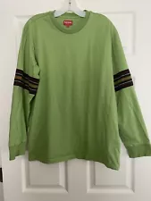 Supreme Cotton Striped Arm Panels Knit Top Sz. M