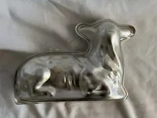 Vintage 2 piece Cast Aluminum Lamb Sheep Cake Mold