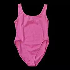 NOS Vintage Jacques Moret Pink 80s Leotard Large