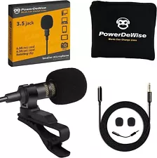 PowerDeWise Professional Grade Lavalier Lapel Microphone (3.5mm Jack)