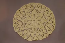 New Hand Crocheted Doily - maize