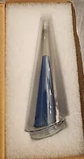 NEW Peak Pro Glass Hookah Attachment for Puffco Clear Glass with Blue Stem